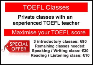 Preparación para el TOEFL poster