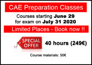 curso de preparación Cambridge Advanced CAE