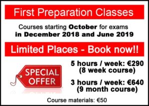 curso de preparacion para el Cambridge first certificate poster