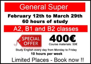 Intensive English classes in Valencia