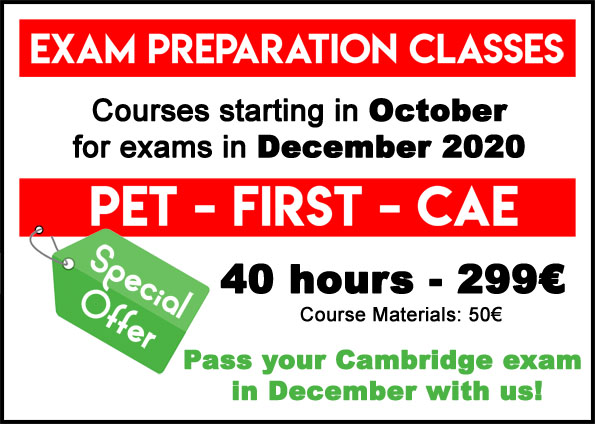 examposterdec2020 cursos de preparación para exámenes de Cambridge